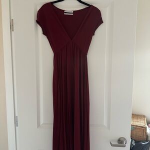 Maroon Midi Dress